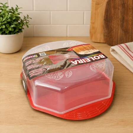 Porta Tortas Tortera de Plastico 22x22cm Porta Tortas Tortera de Plastico 22x22cm