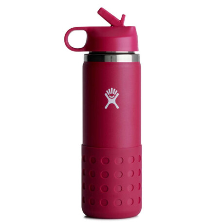 Botella Hydro Flask 20 Oz Kids Wide Mouth Straw Lid And Boot Snapper Purpura