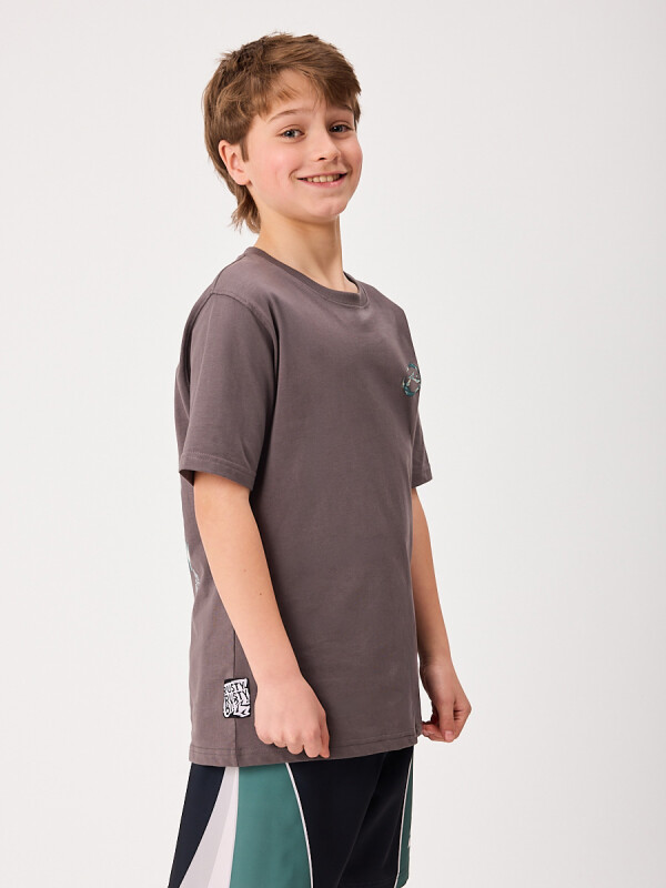 T-SHIRT ROGERS TEEN RUSTY Gris Oscuro