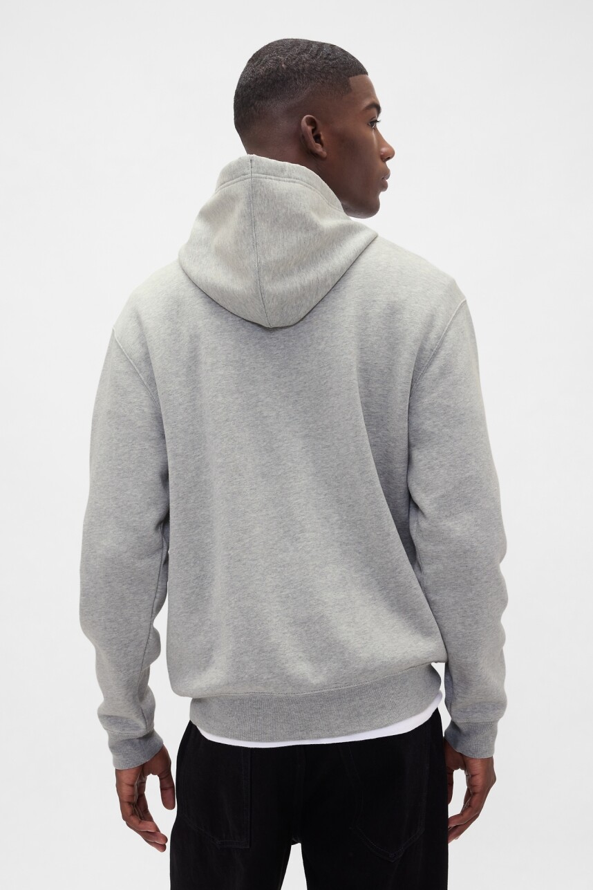Buzo Canguro Mini Logo Gap Hombre Heather Grey