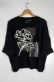 SWEATER C/VISCOSA RAW NEGRO