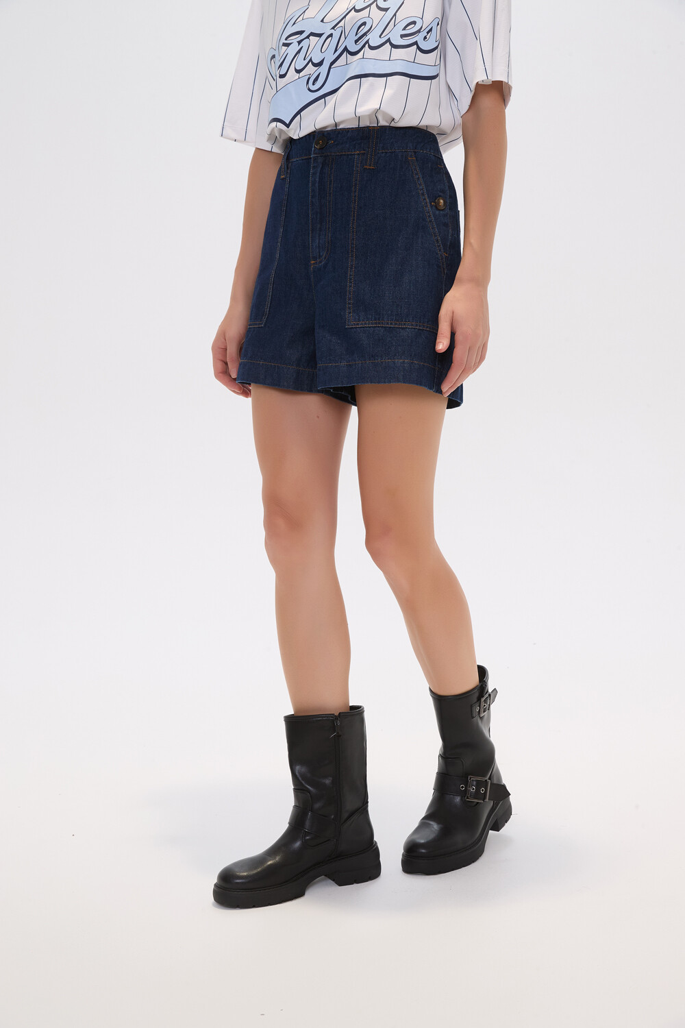 Short Femene Azul Indigo