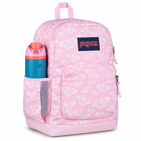 Mochila Escolar p/ Laptop Jansport Cross Town Plus Original Pink Ice White Pink Ice