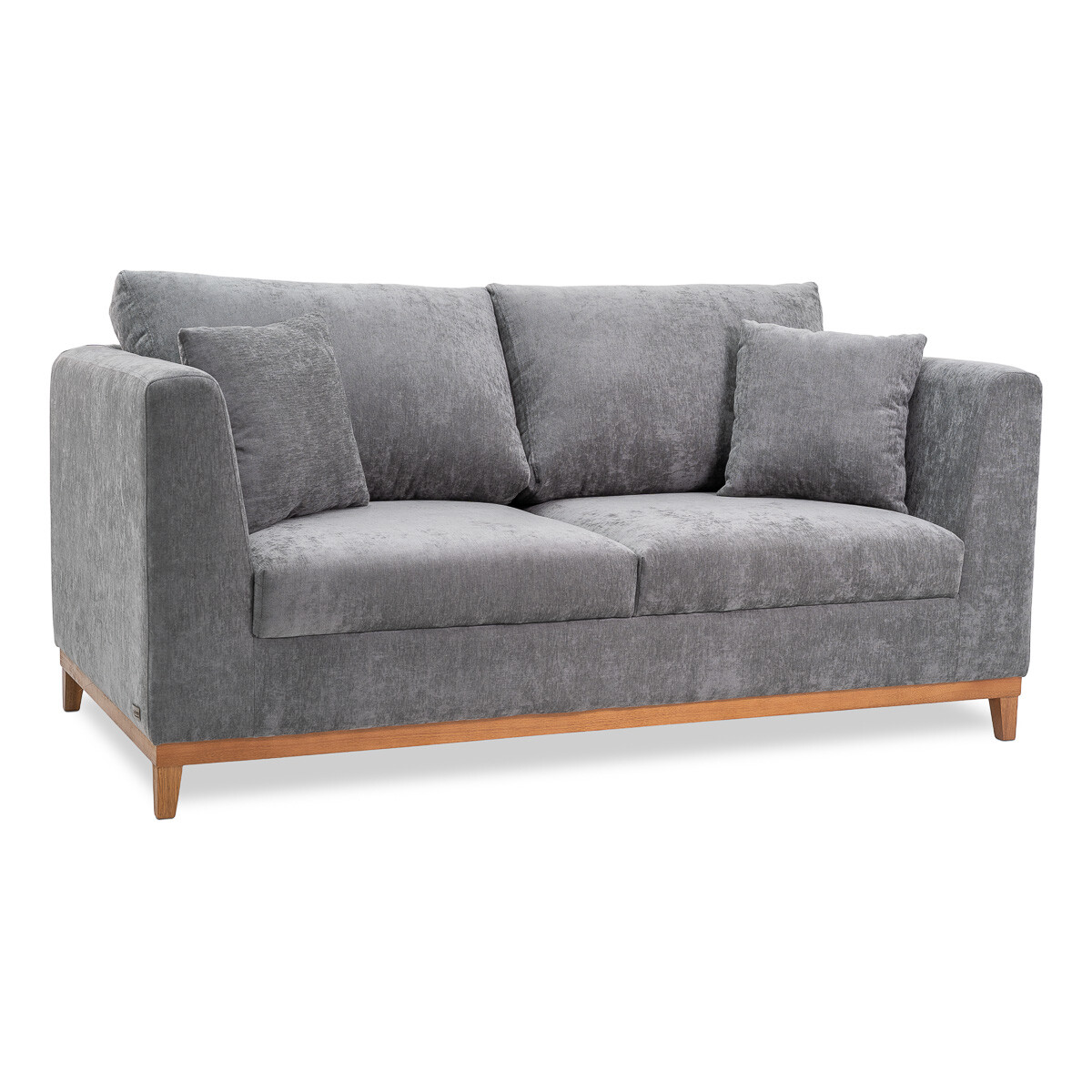 Sofá Belfast - Tela Microfibra - 2 cuerpos - 2222 (Grafito) 