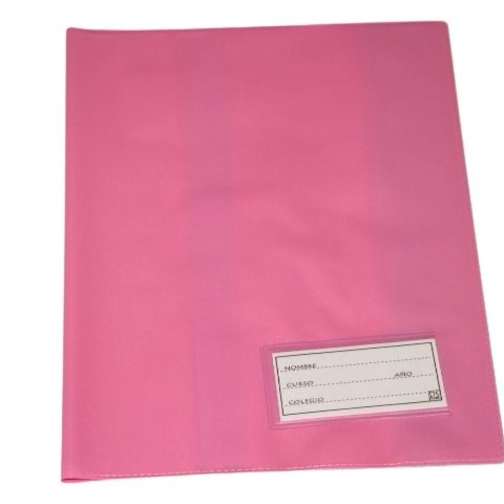 FORRO PLASTICO P.V.C. PARA CUADERNO COLOR ROSADO