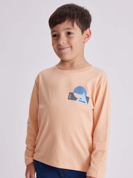 Remera manga larga Salmón