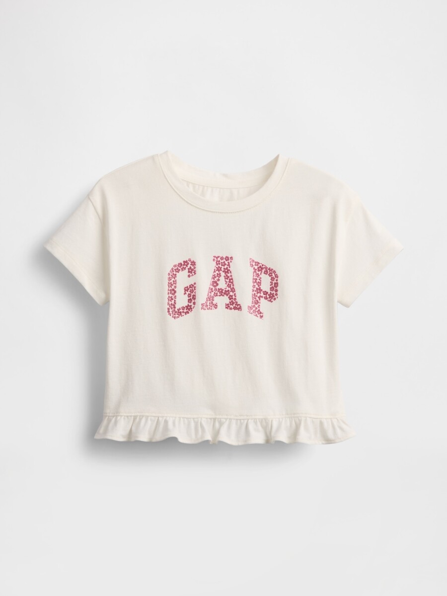 Remera Logo Gap Toddler Niña - New Off White 