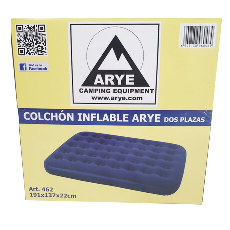 Colchón Inflable Arye de 2 Plazas 191x137x22cm Azul