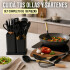 Set de 19 Utensilios para Cocina Silicona Antiadherente IMBACK Negro Set de 19 Utensilios para Cocina Silicona Antiadherente IMBACK Negro