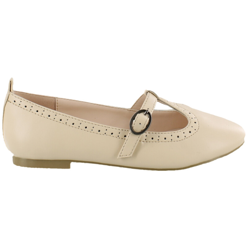 Balerinas de Niña Croco Kids Zapato Beige