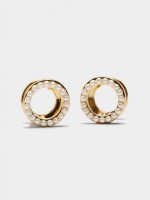 Aros Con Perlas dorado