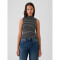 SL MOD MOCK NK BLACK STRIPE