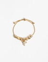 Pulseras Flexibles Metal Pulsera Flexible Dijes - Dorado