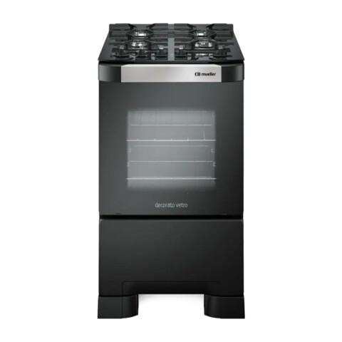 Cocina Mueller Decorato Vetro 4 Hornallas Negro Cocina Mueller Decorato Vetro 4 Hornallas Negro