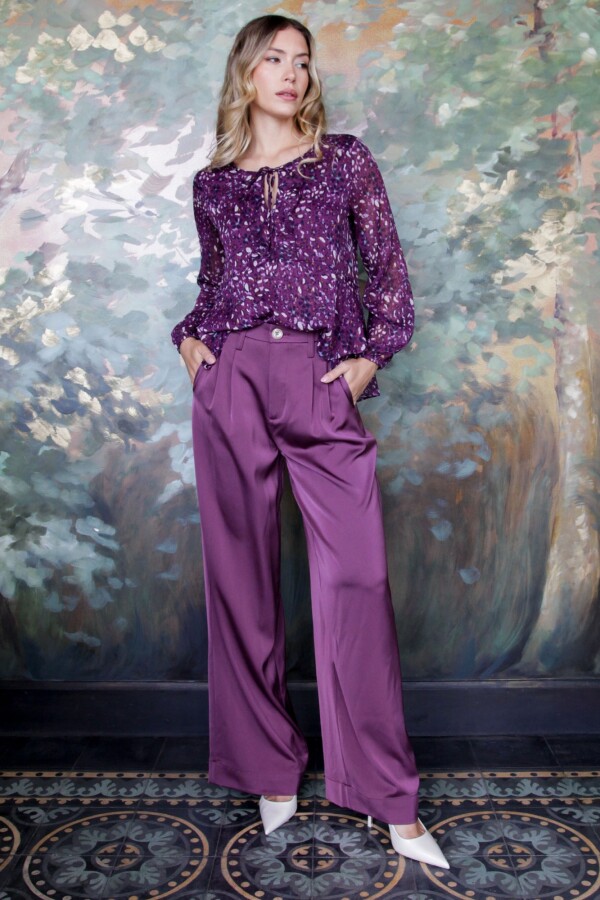 Pantalon Saten Wide VIOLETA