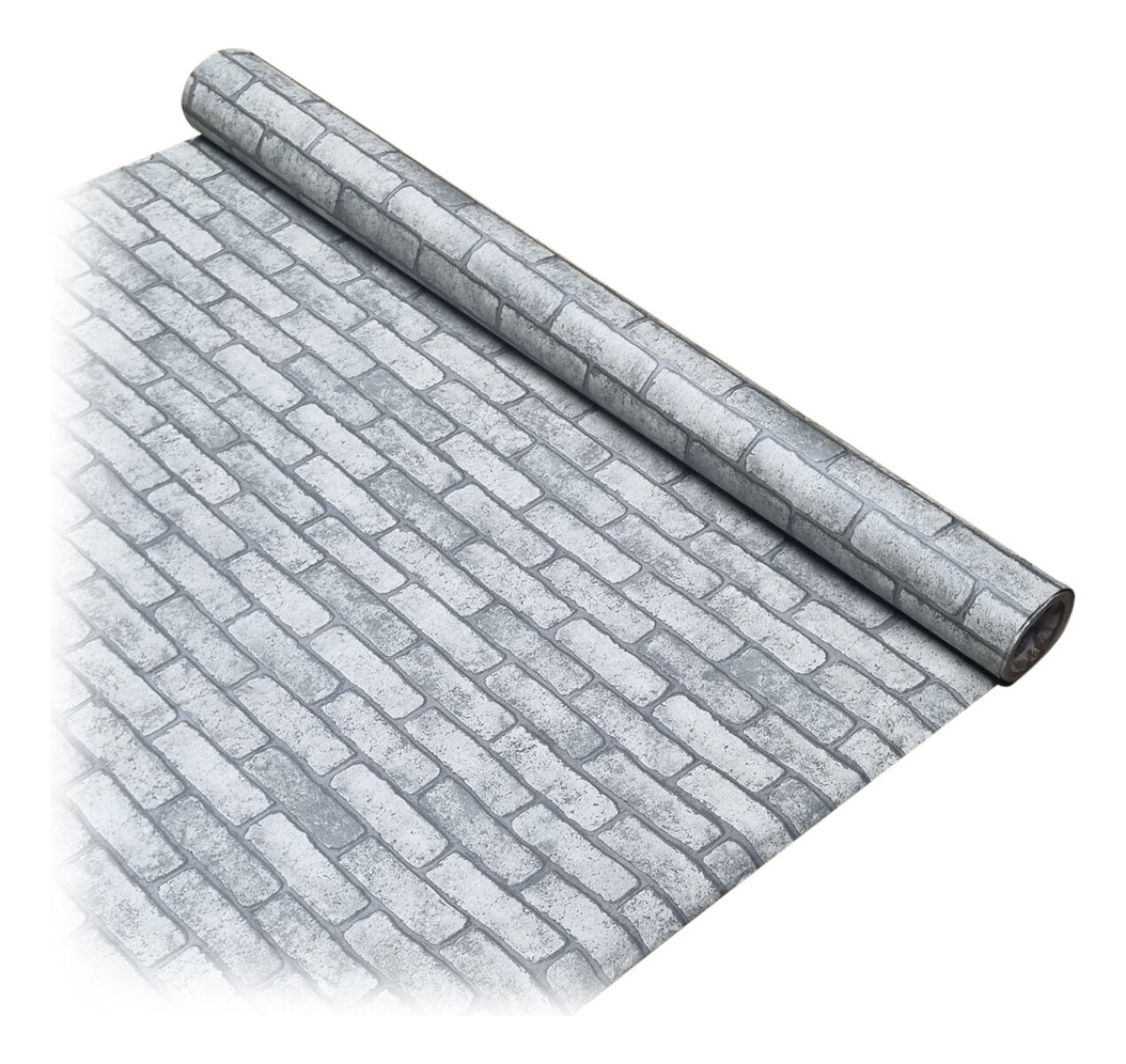 Papel Adhesivo Vinilo Ladrillo Gris Tapiz Pared 122x7mts 