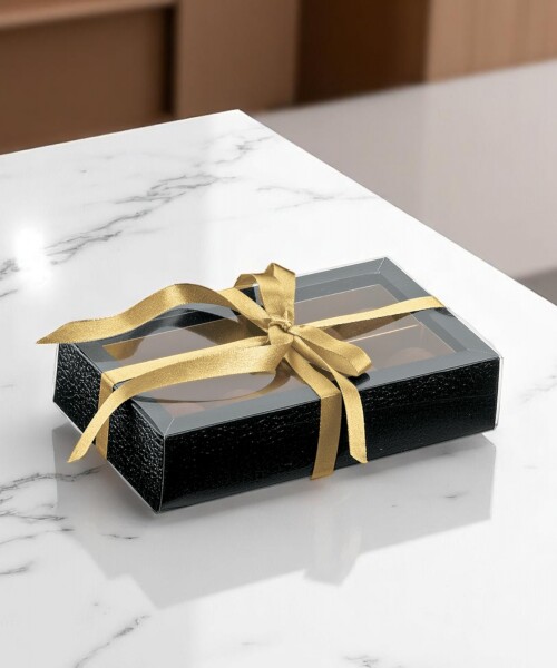 Caja bombones + division + visor 14,5x7,5x3,5 cm. - PELLE NERO Caja bombones + division + visor 14,5x7,5x3,5 cm. - PELLE NERO