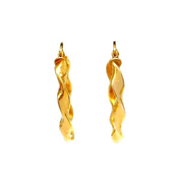 Caravanas aros de oro Carmín- Oro bajo - Sin piedra- CA8038 sinpiedra