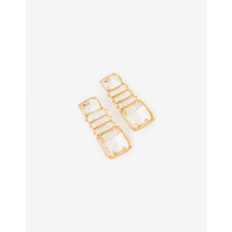 Aros Largos Glass Dorado Oro Amarillo
