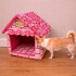Casa Cucha Perro Pequeño Gato Tela Desarmable 40 x 46,5cm Color Rosa
