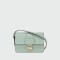 Longchamp -Cartera de cuero con solapa, Box-trot Verde Pastel