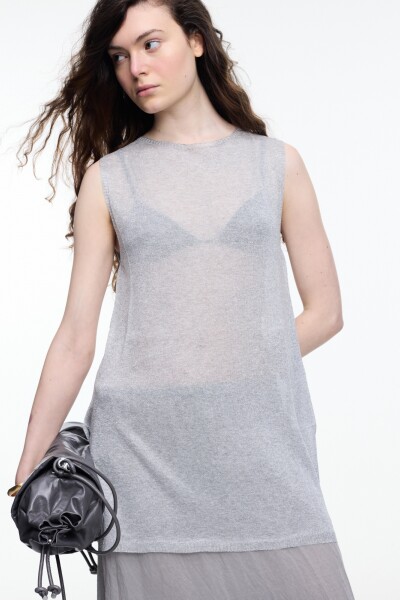 MUSCULOSA LUREX Plata