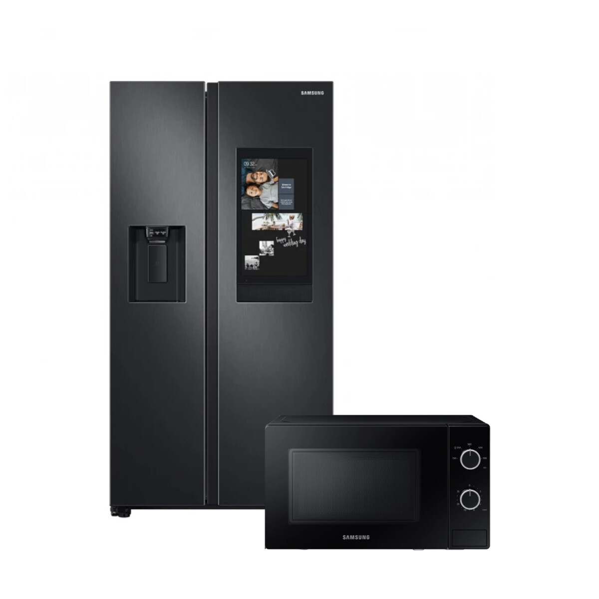 Heladera Side by Side de 585 L Family Hub + Microondas Samsung 20 Lts ¡De Regalo! 