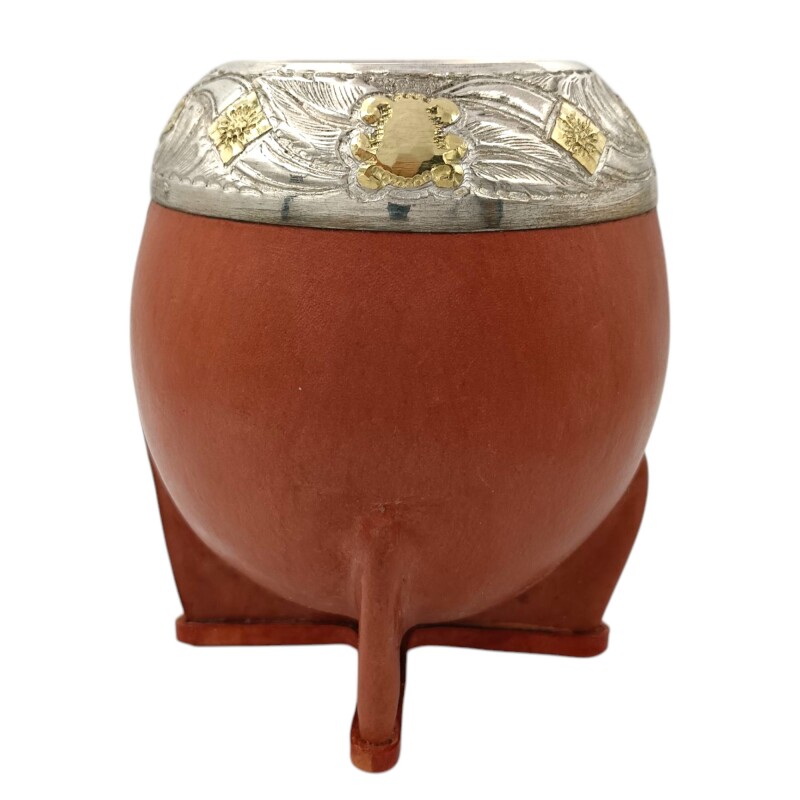 Mate torpedo linea Bresciani - Plata y oro - MTTO40 Marrónuniforme