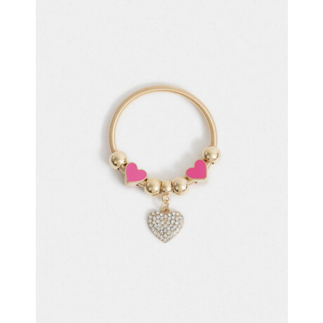 Pulsera Infantil Con Dije Corazón Dorado