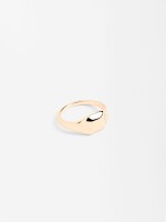 Anillo Cuadrado Convexo dorado