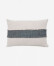 Almohadón Daf 100% de lino beige y gris con flecos 40 x 60 cm