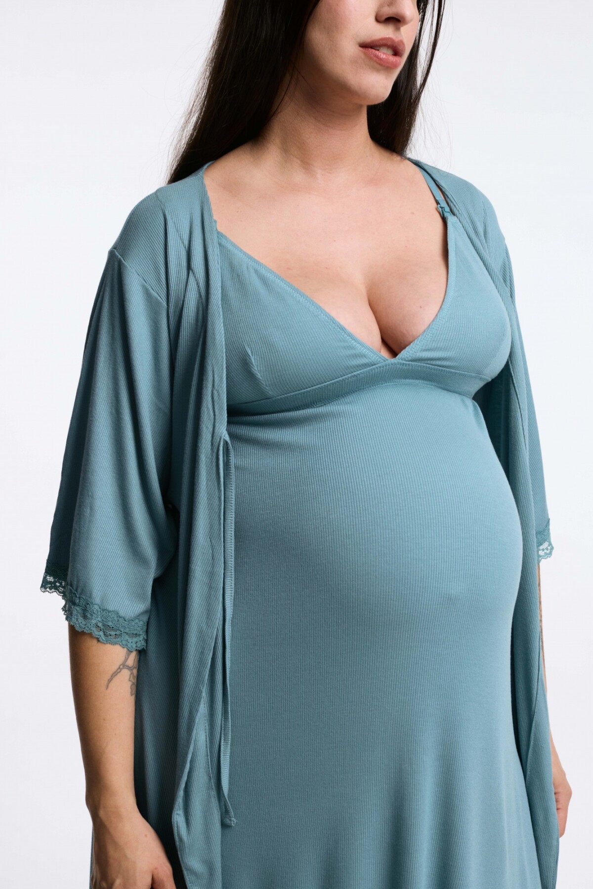 Camisón Maternal Gema Azul