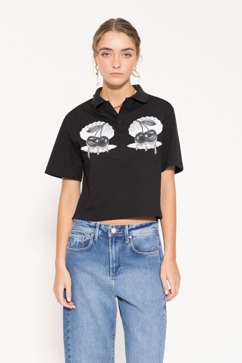 REMERA SHELL Negro