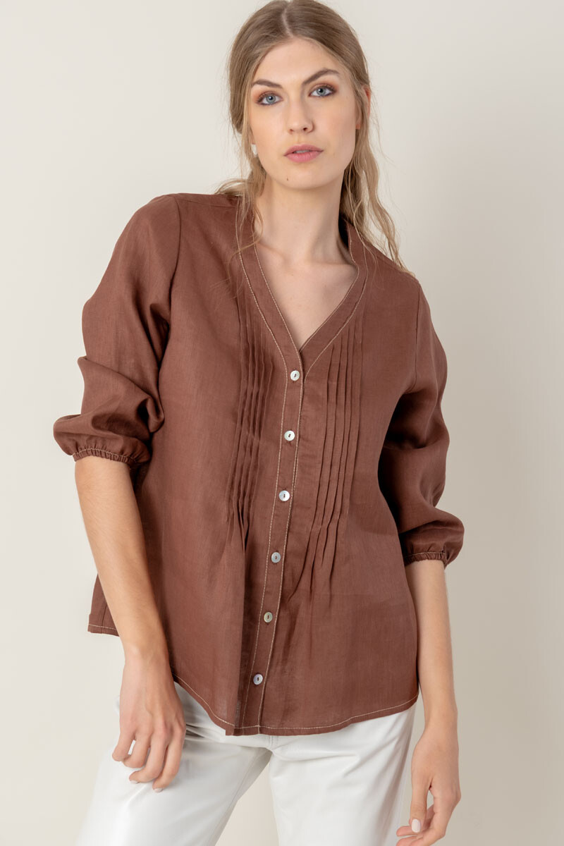 Camisa camelia Chocolate
