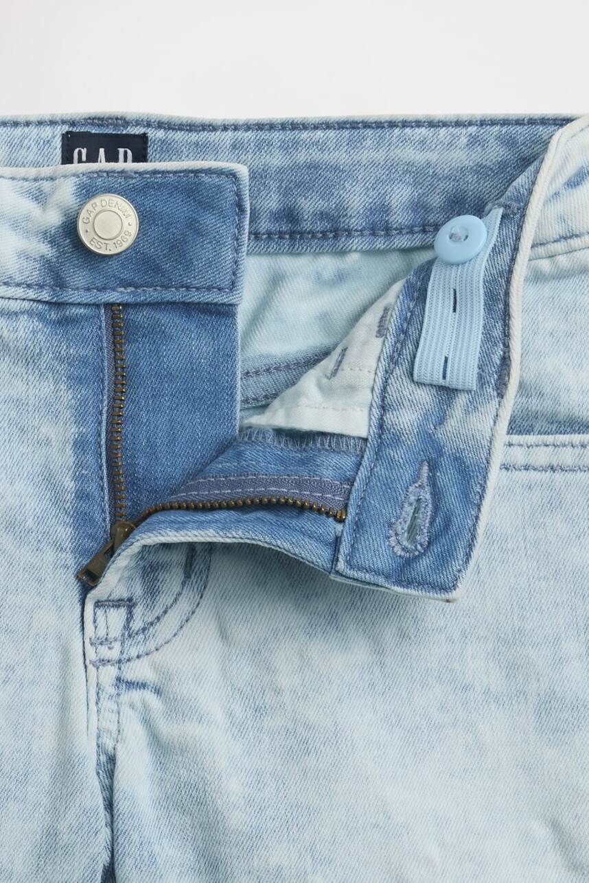 Short De Jean Niña Acid Wash