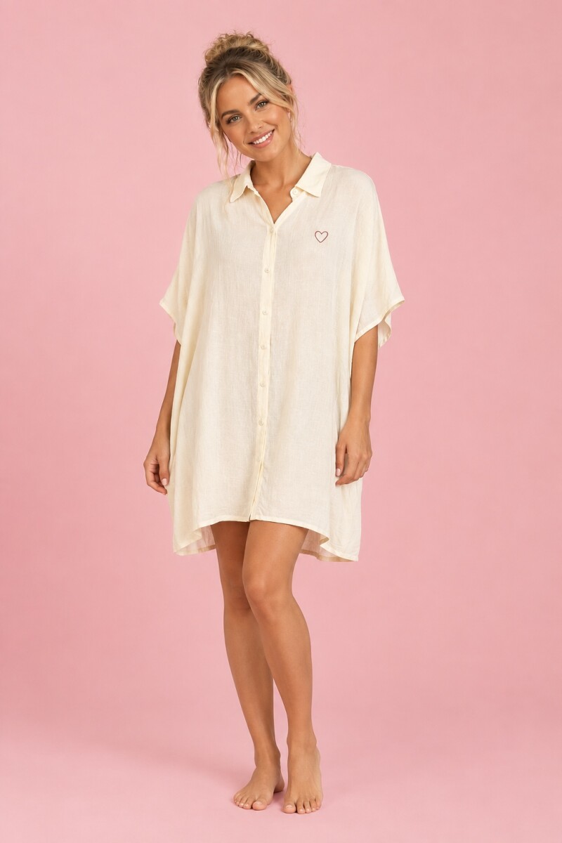 Vestido Pupa - Viscosa Suave con bolsillos Crema