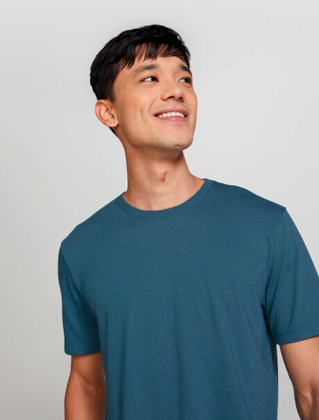 CAMISETA BÁSICA UNISSEX SUPER COTTON  AZUL