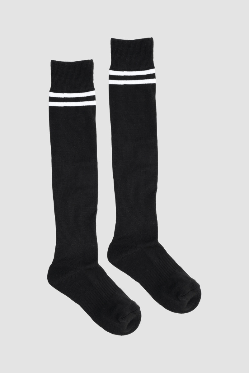 Medias altas infantiles de futbol Negro