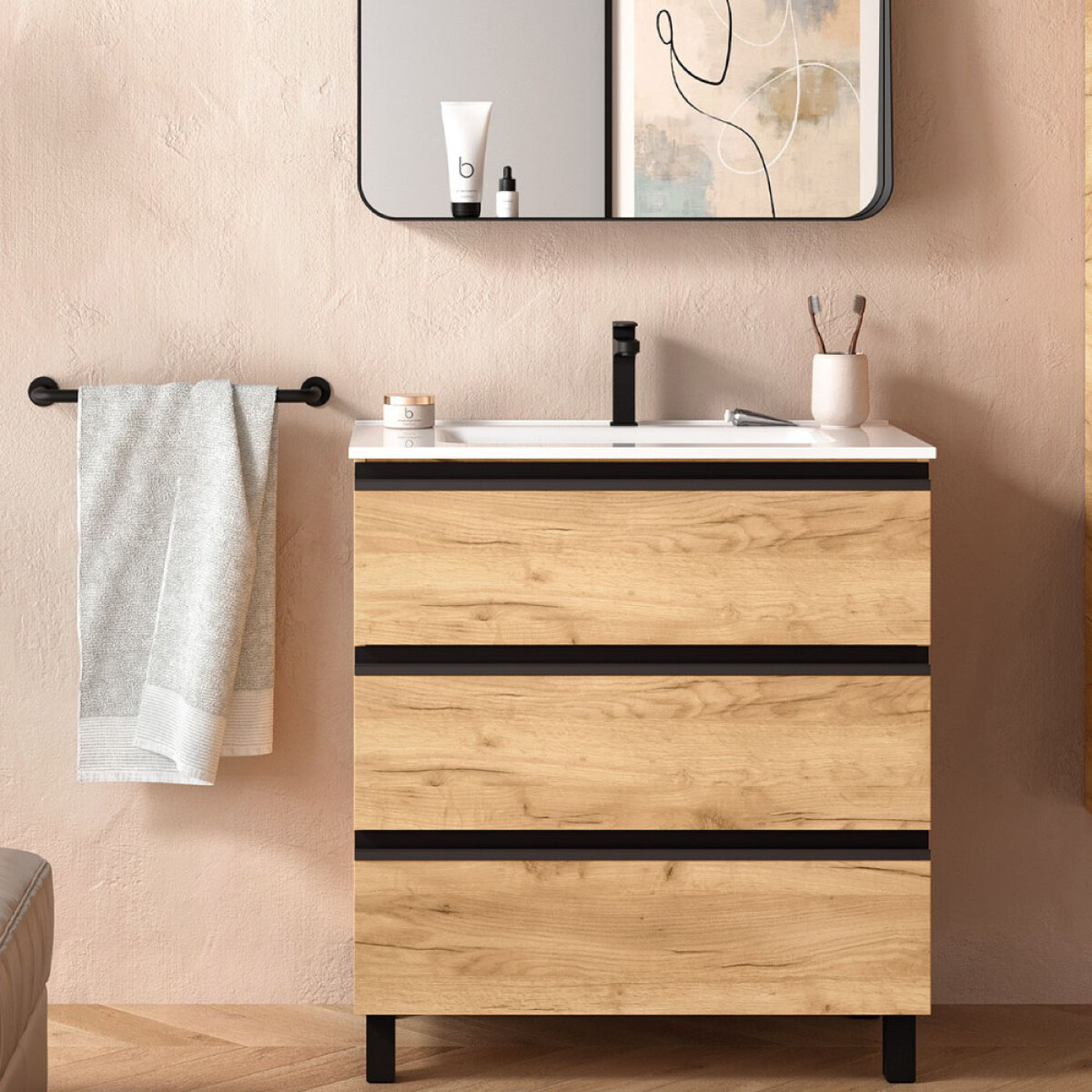 Mueble Spirit 3 Cajones Roble África 