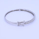 Pulsera oro 18k blanco con brillantes trapecio y redondos. Pulsera oro 18k blanco con brillantes trapecio y redondos.