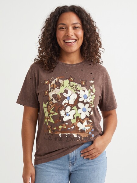 REMERA BELLAS CHOCOLATE