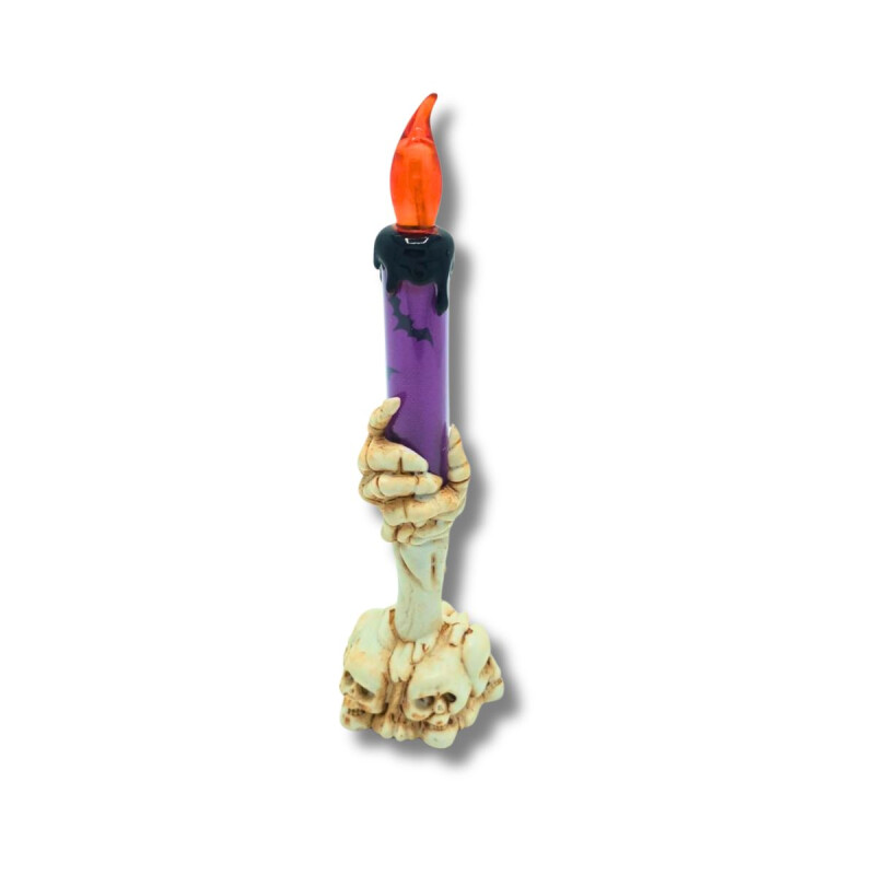 Velas con luz led - Decoración Halloween Violeta 22cm