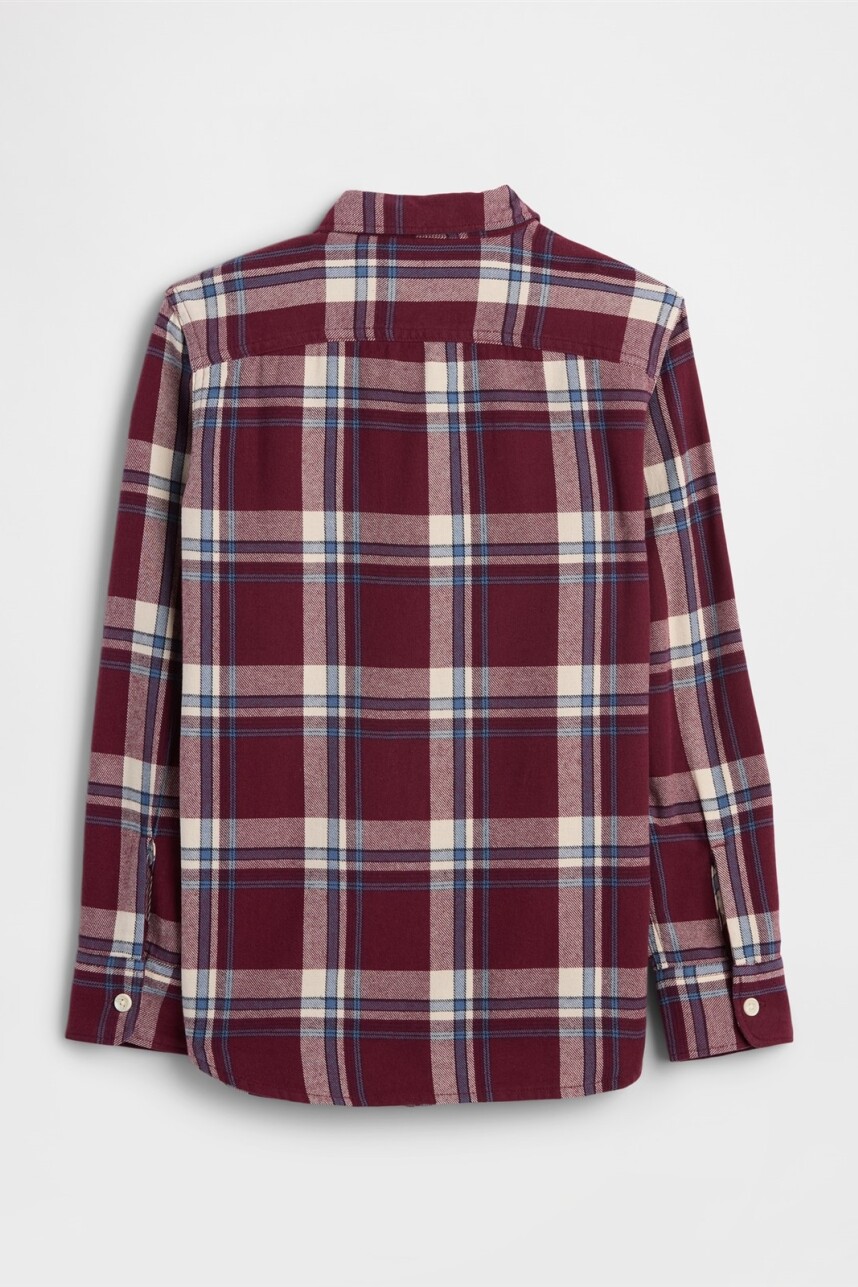 Camisa Flannel Niño Tuscan Red