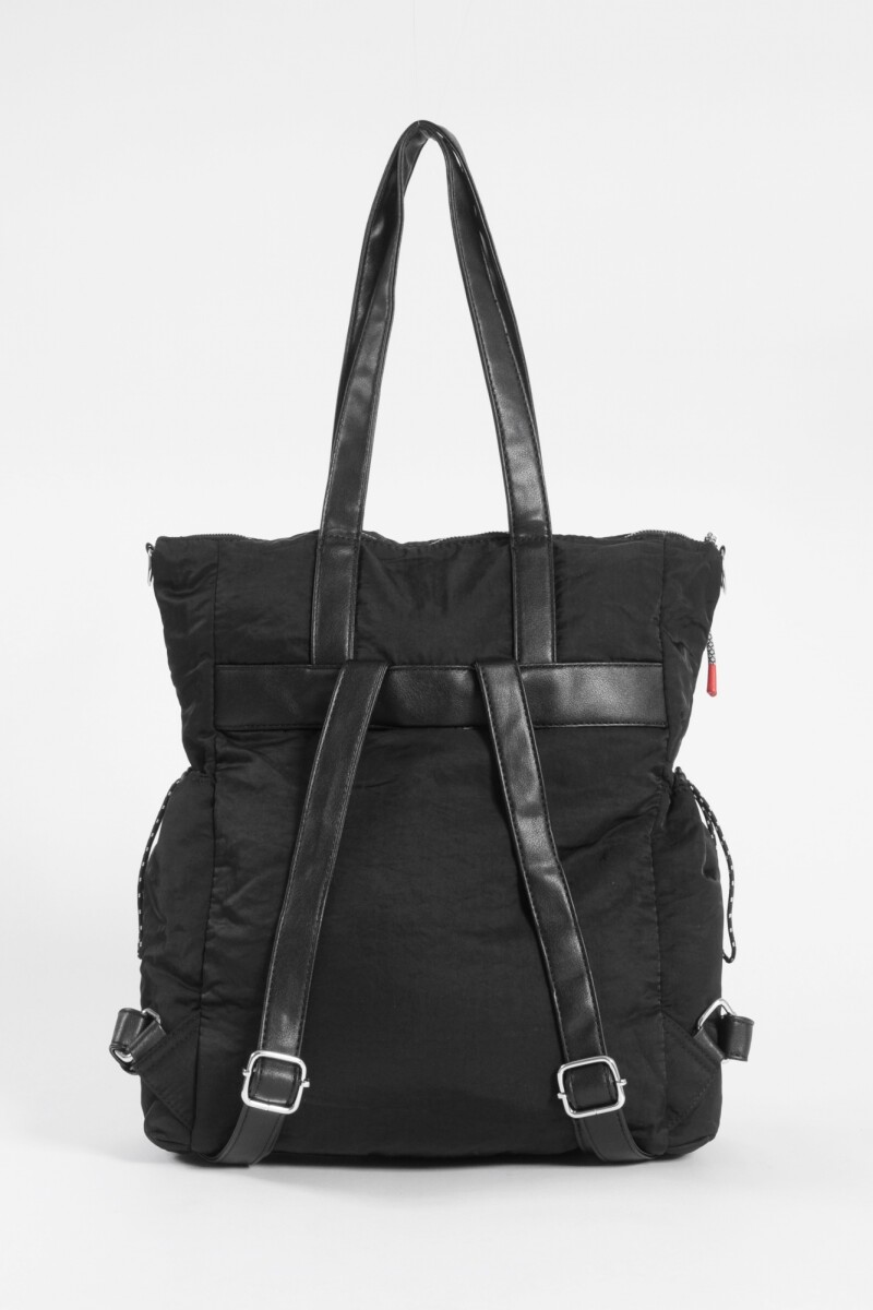 Mochila shopper bolsillos negro