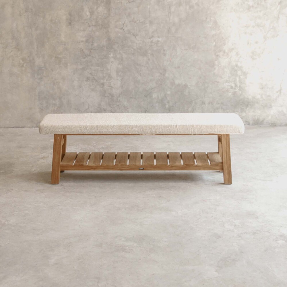 PIE DE CAMA MADERA NATURAL-BEIGE VICTORIA