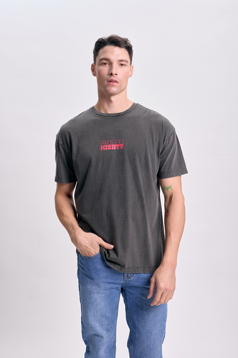 Remera oversize Mandalorian Negro