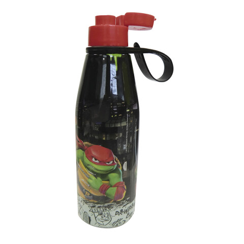 Botella Plástica 530ml Tortugas Ninjas con Agarre U