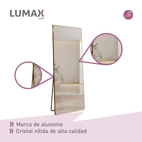 Espejo de pie o pared Glamour Lumax 160x50 cm living dormitorio Marrón