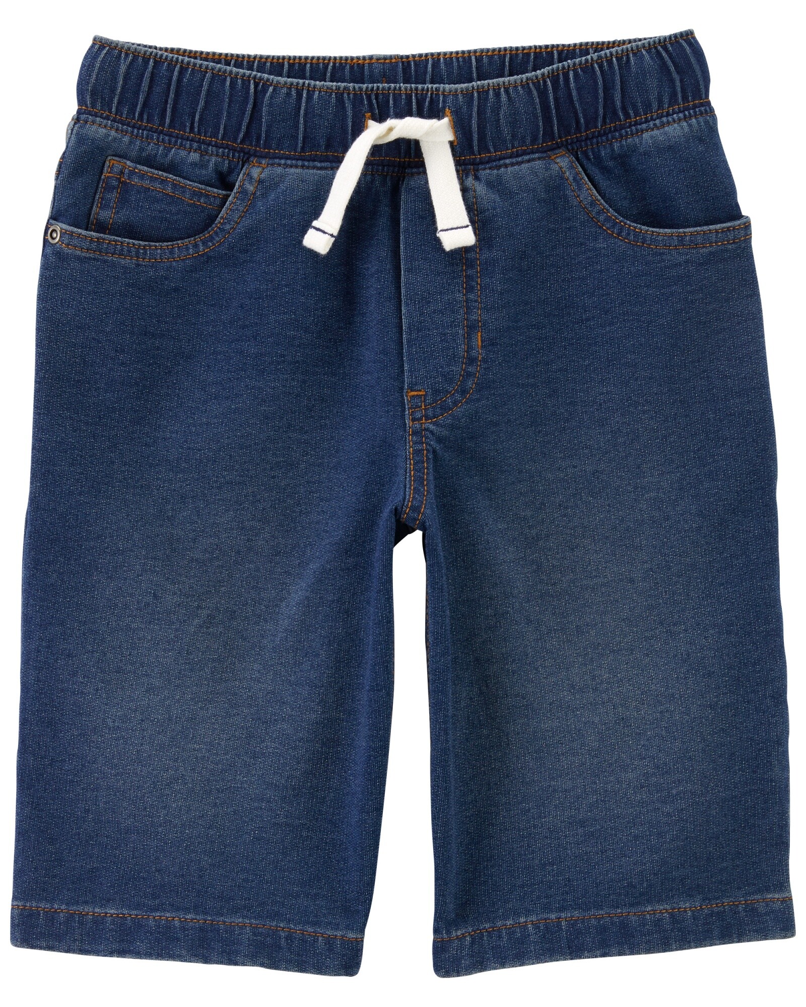 Bermuda de jean con cordón. Talles 6-8 Sin color