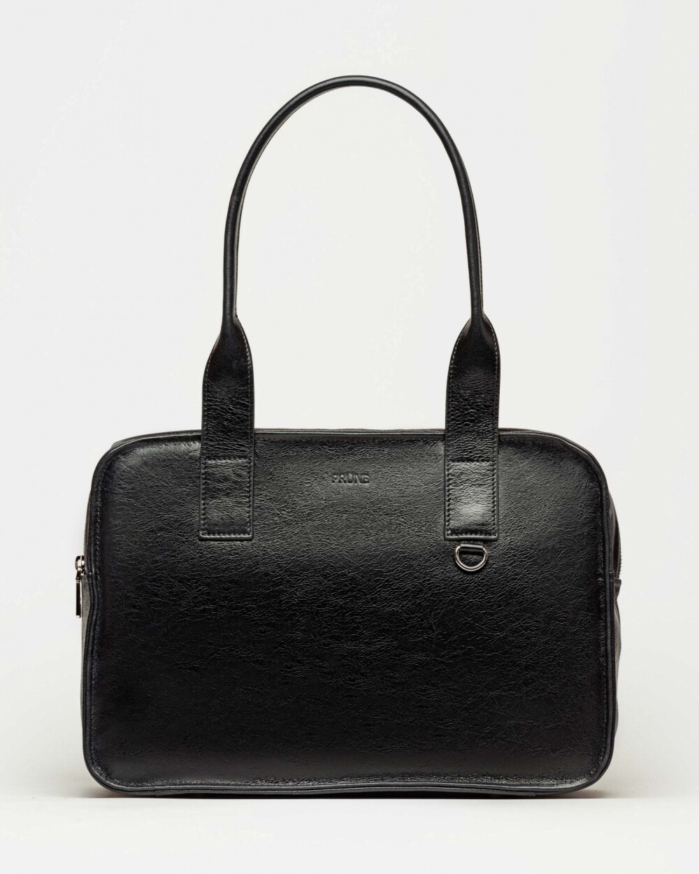 Bolso Capri en cuero arrugado Negro